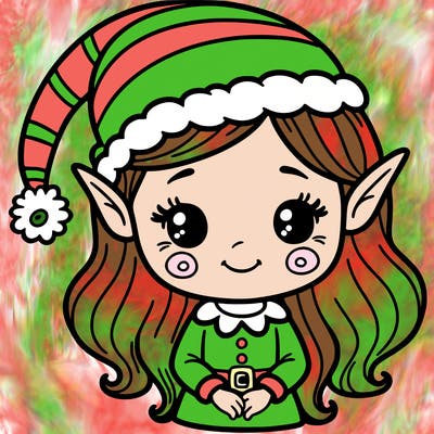 christmas elf girl