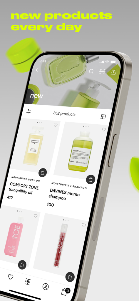 Gold Apple: beauty store - Gold Apple mobile app interface displaying new beauty and skincare products