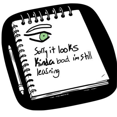 a blank sketch pad