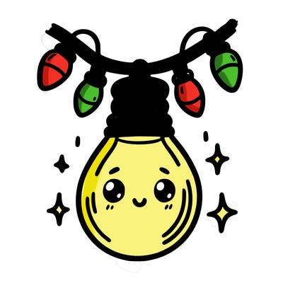 small bulb of a garland