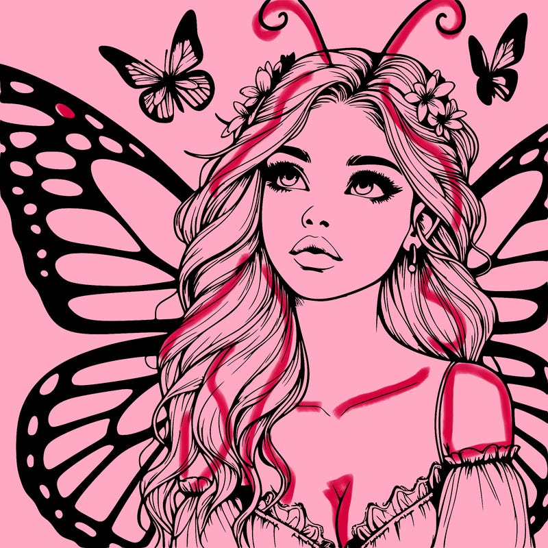 butterfly fairy realistic girl
