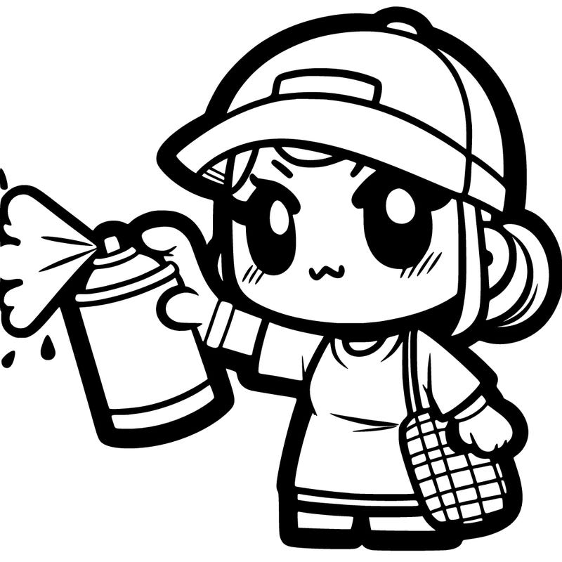 spray paint girl