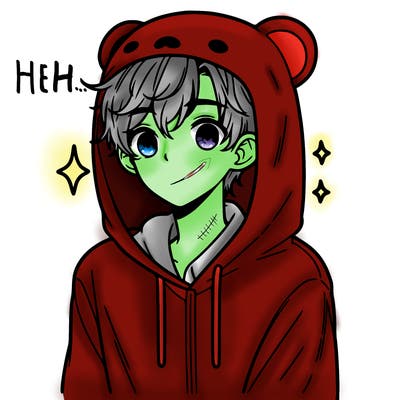 a 17 year old boy in a cute animal hoodie