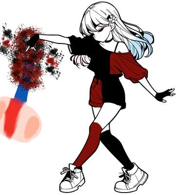 realistic girl danceing