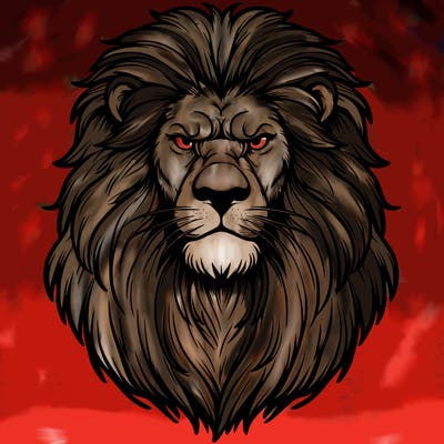 fierce realistic lion