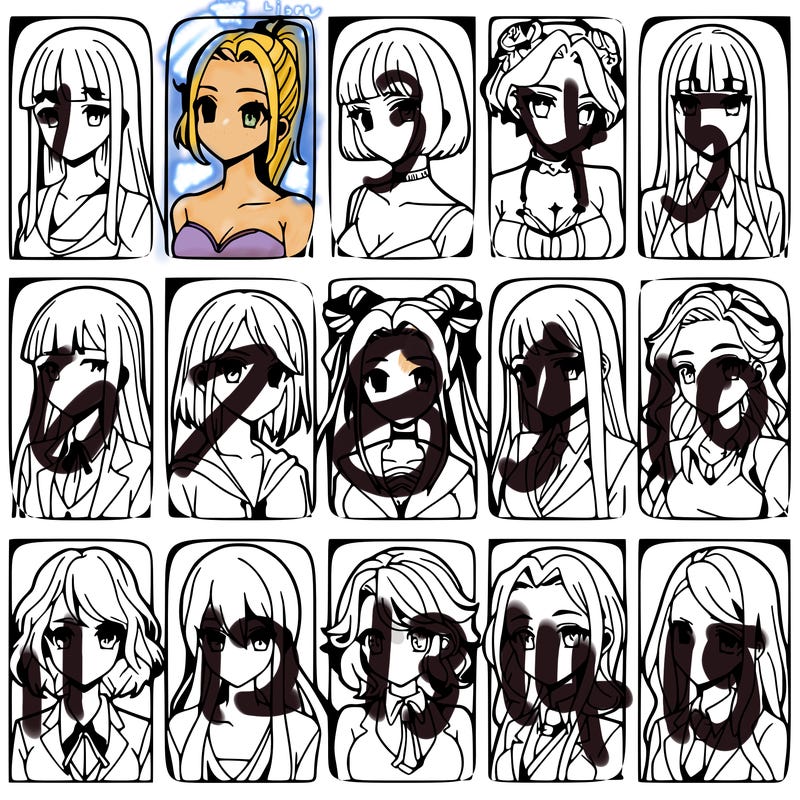 girls that look diffrent anime