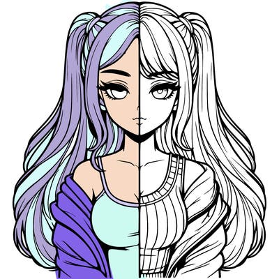 realistic girl split