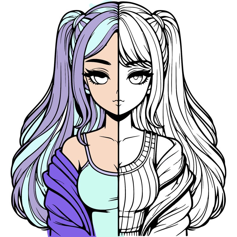 realistic girl split