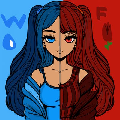 realistic girl split