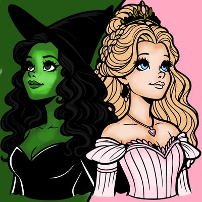 'elphaba and glinda (realistic)