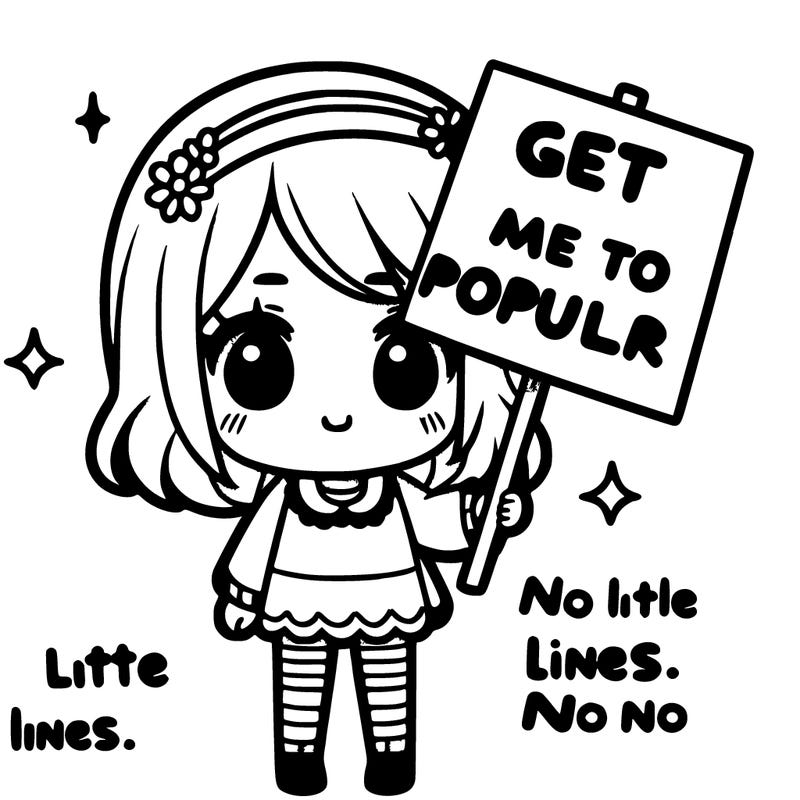 cute girl holding a sign that says get me to popular page