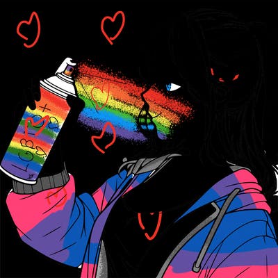 a realistic girl spray, painting