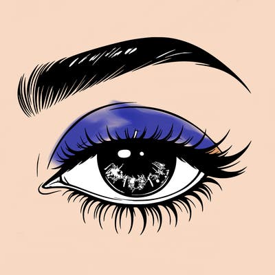 eye closed realistic