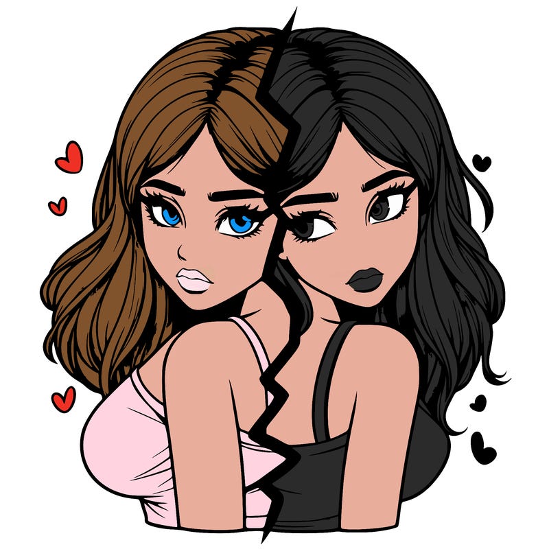 realistic girl split