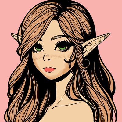 elf girl realistic dark fantasy