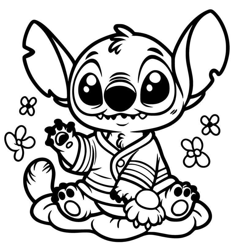 cat dressed as stitch