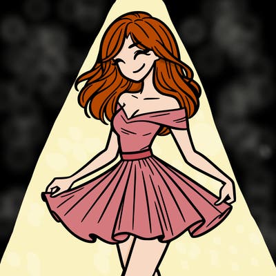 woman in skirt