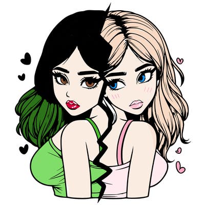 realistic girl split