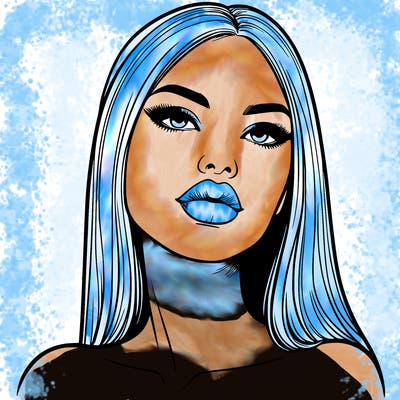 realistic woman with full lips