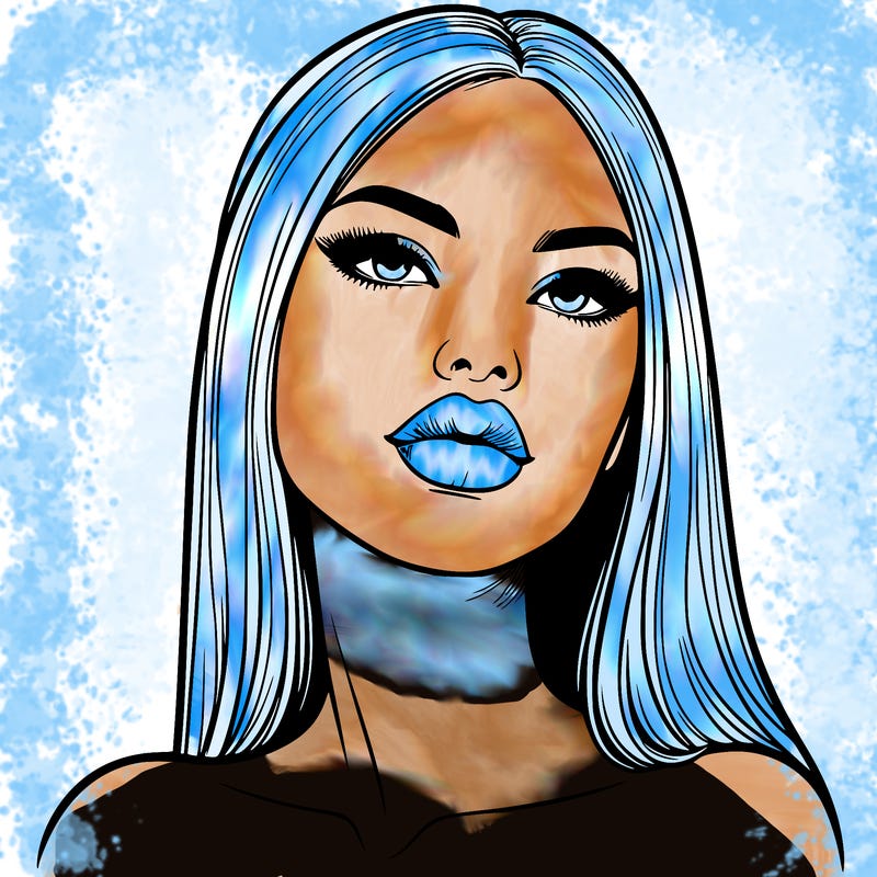 realistic woman with full lips
