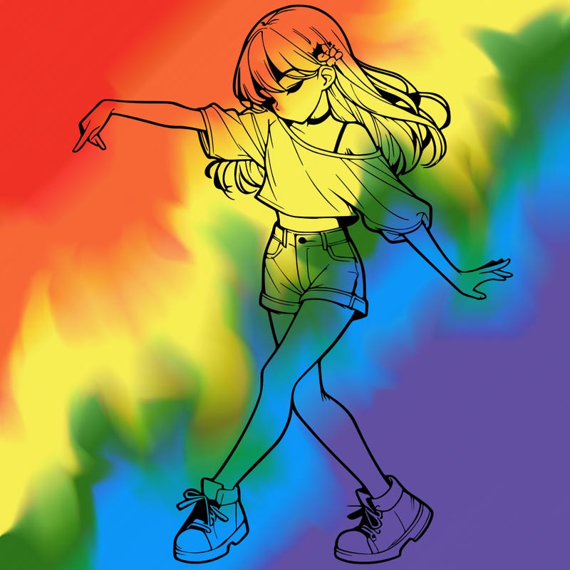 realistic girl danceing