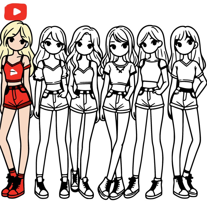 a group of girls wearing crop tops and shorts