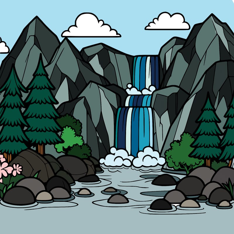 waterfall in mountain