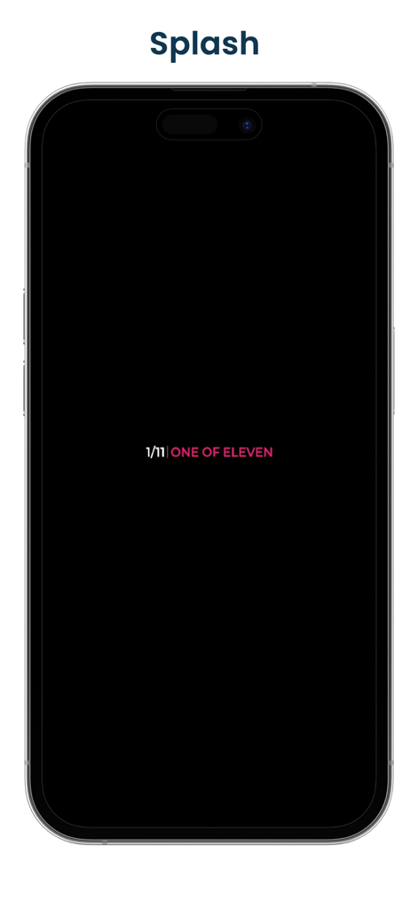La pantalla de inicio de la aplicación de entrenamiento de fútbol One Of Eleven mostrada en un iPhone