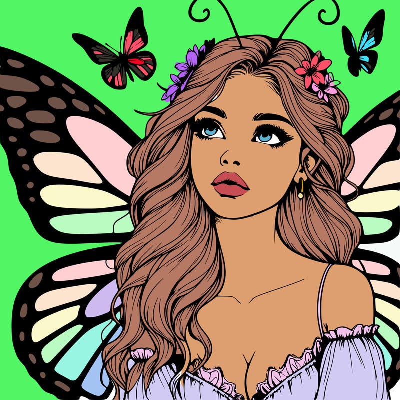 butterfly fairy realistic girl