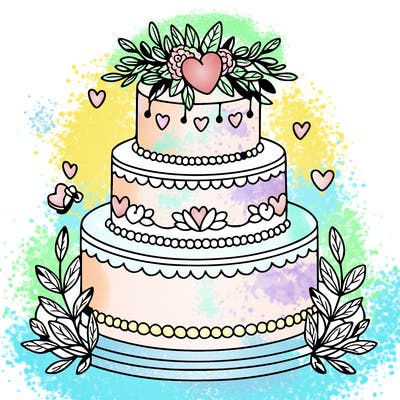 simple wedding cake