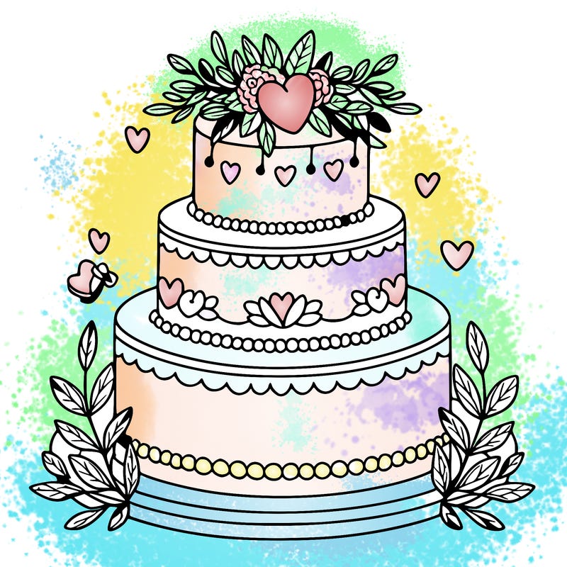 simple wedding cake