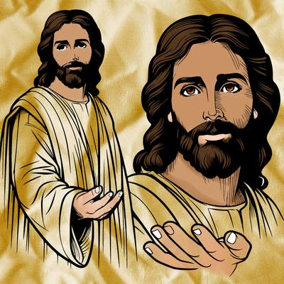 realistic drawing of jesus