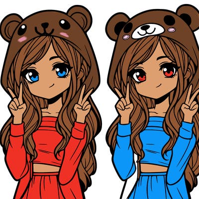 teen girl in animal costume