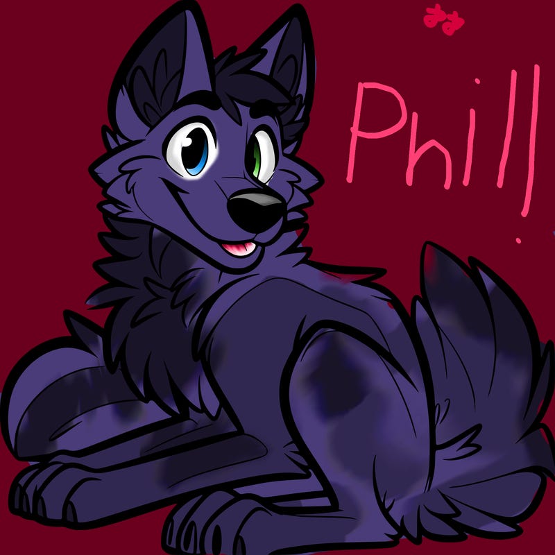 a wolf fursona