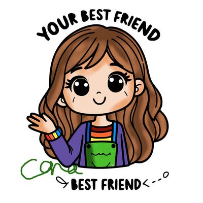 your best friend is holding her hand always