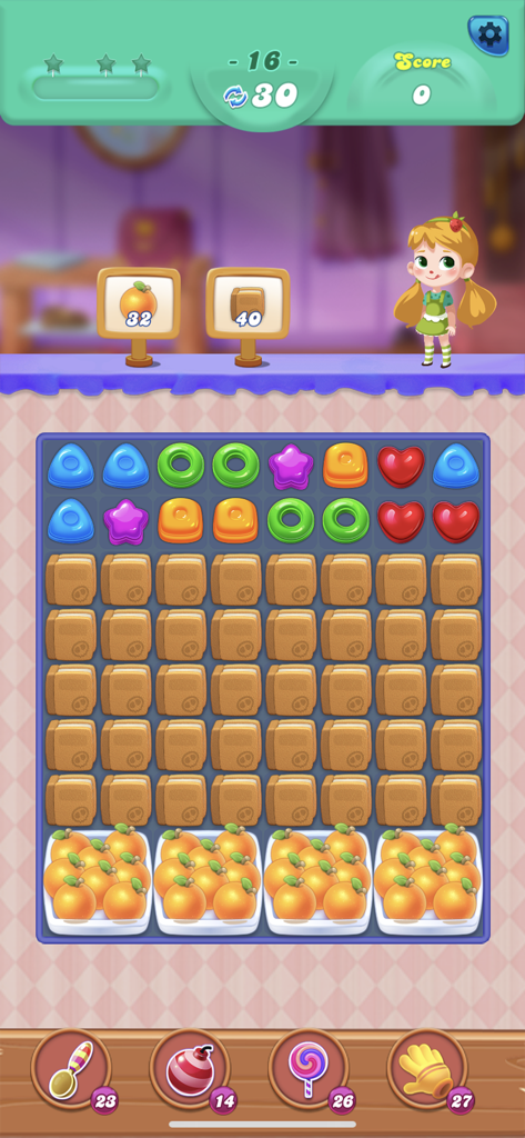 Sweet Candy Mania-Puzzle Games - Sweet Candy Mania match 3 puzzle level with colorful candies and power ups