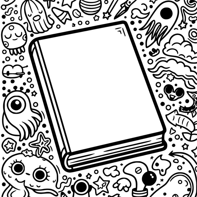 a blank book cover