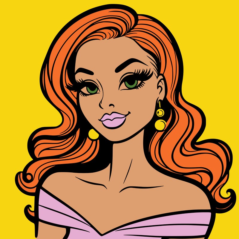 bold and clean: beautiful coquette woman