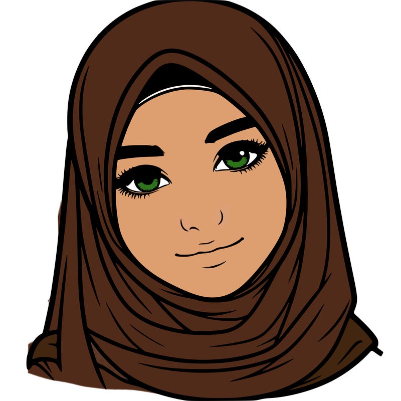 realistic girl with hijap