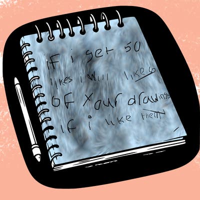 a blank sketch pad