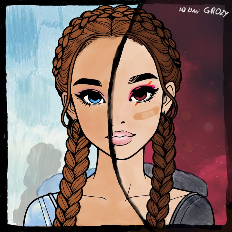 realistic girl with braids
