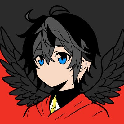 anime boy with wings