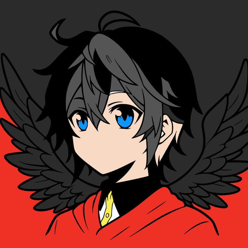 anime boy with wings