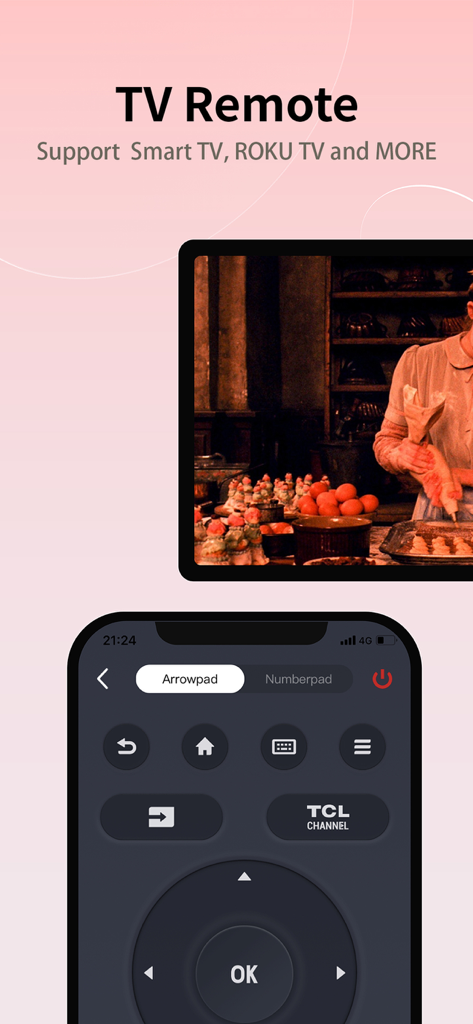 MagiConnect T-Cast mobile app interface for TCL Smart TV remote control