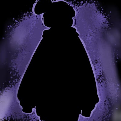 realistic girl with a oversized sweatshirt on and a bun