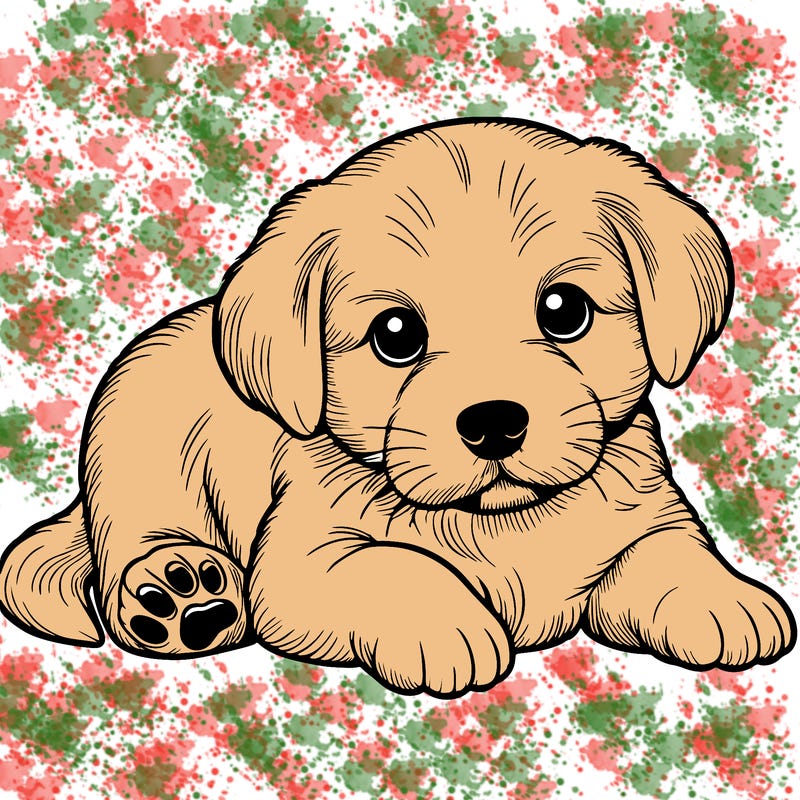 a cute realistic puppy