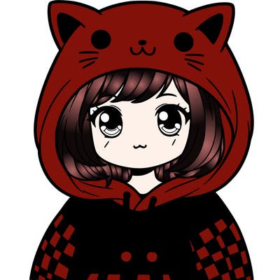 girl with cat hoodie