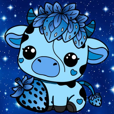 cute strawberry cow