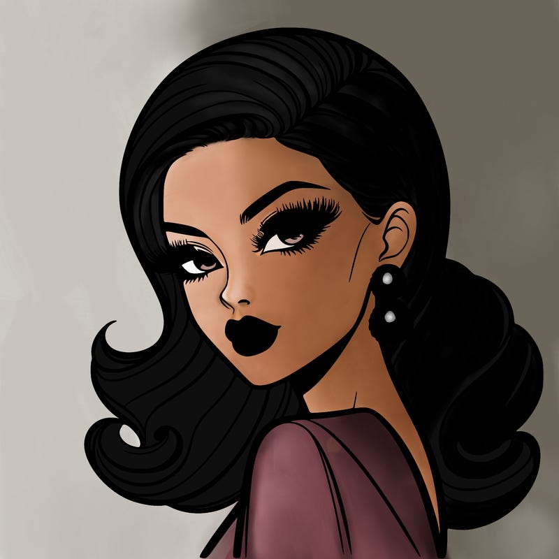 glamorous fashion illustration