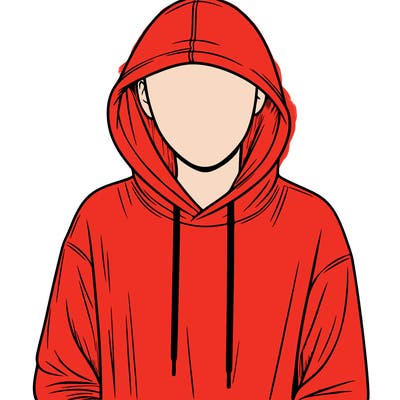 realistic person with hoodie